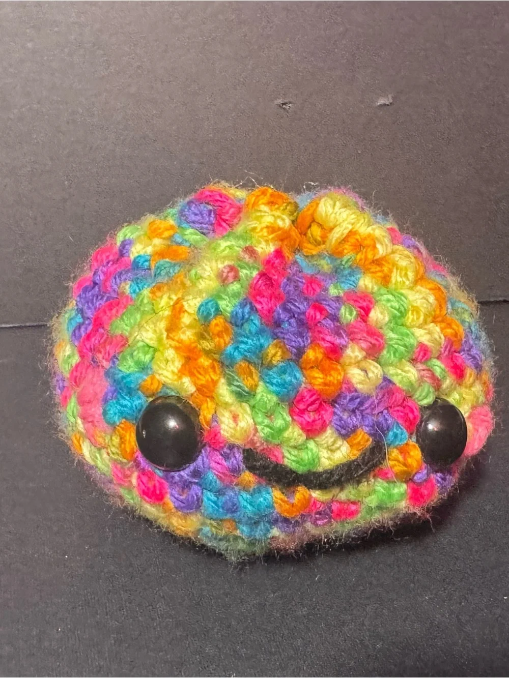 Handmade Multicolor Crochet Dumpling Amigurumi Smile Plush